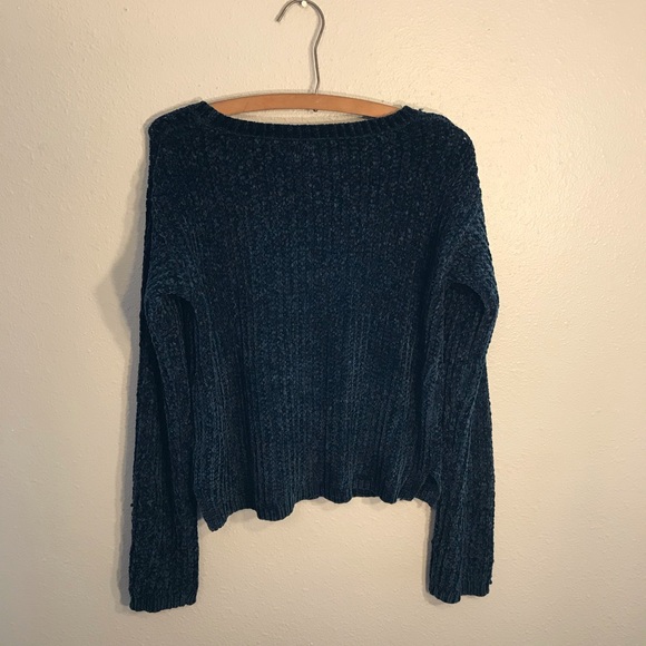 Aeropostale Green Fuzzy Sweater Size Medium - Picture 4 of 5